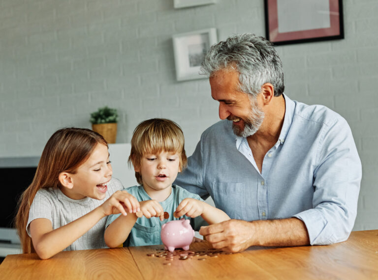 child money saving grandfather family coin senior grandchild bank piggybank  finance happy investment grandson granddaughter