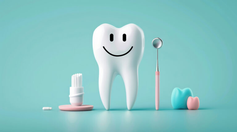 Explore a flat design illustration showcasing the application of dental sealant, highlighting its protective benefits for children's teeth in a visually engaging way