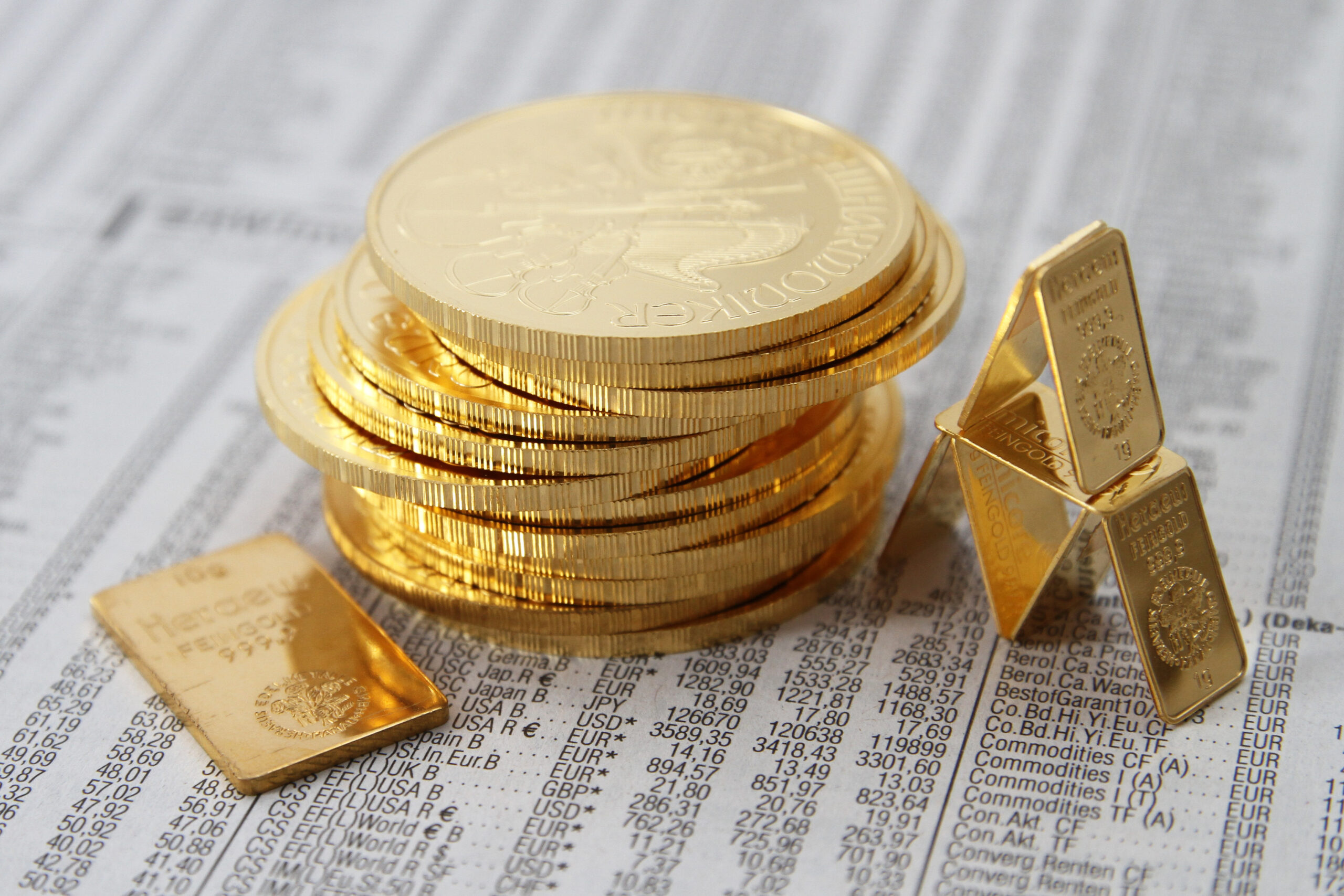 Goldmünzen und Goldbarren kaufen